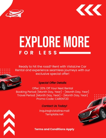 Free Car Rental Special Offer Flyer Template to Edit Online