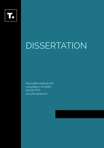 Free Dissertation Template to Edit Online