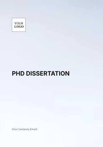 Free PhD Dissertation Template to Edit Online