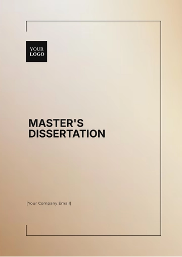 Free Master's Dissertation Template to Edit Online