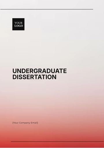 Free Undergraduate Dissertation Template to Edit Online