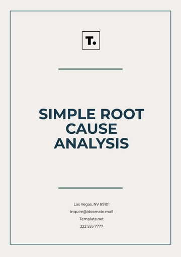 Free Simple Root Cause Analysis Template