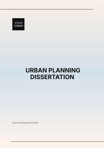 Free Urban Planning Dissertation Template to Edit Online