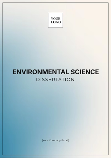Free Environmental Science Dissertation Template to Edit Online
