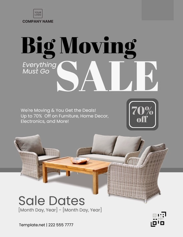 Free Moving Sale Flyer Template to Edit Online