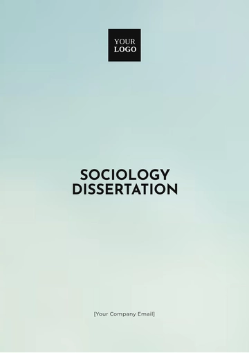 Free Sociology Dissertation Template to Edit Online