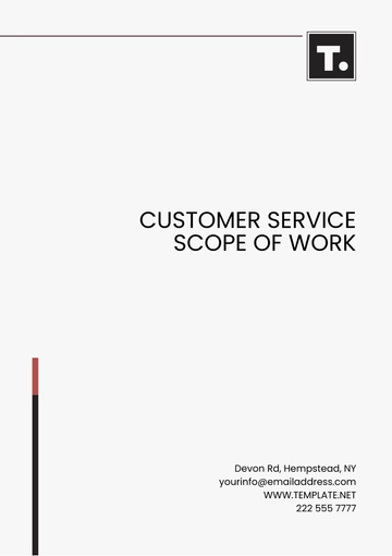 Free Customer Service Scope of Work Format Template to Edit Online