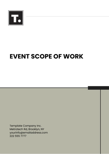 Free Aesthetic Event Scope of Work Template to Edit Online