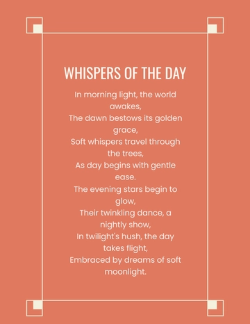 Free Classic Vitange Poem Template to Edit Online