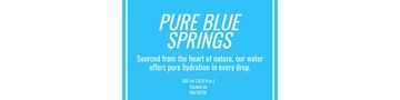 Free Blue Water Bottle Label Template to Edit Online