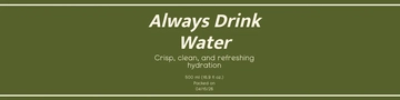 Free Graphic Water Bottle Label Template to Edit Online