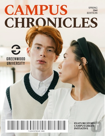 Free Digital College Magazine Template to Edit Online