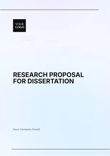 Free Research Proposal for Dissertation Template to Edit Online