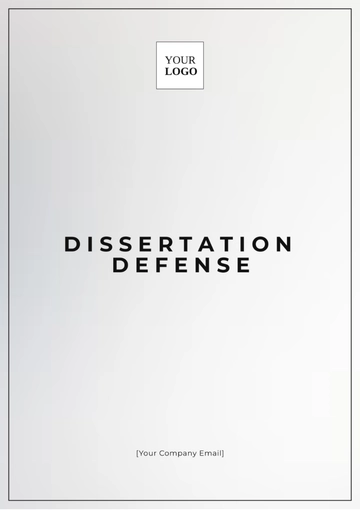 Free Dissertation Defense Template to Edit Online