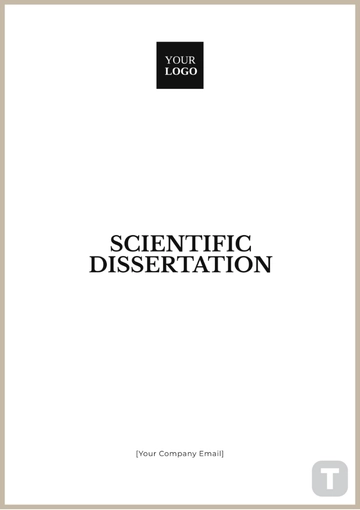 Free Scientific Dissertation Template to Edit Online