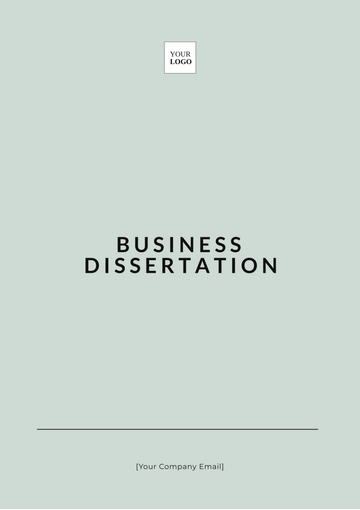 Free Business Dissertation Template to Edit Online