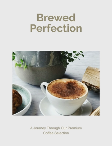 Free Modern Coffee Catalog Template to Edit Online