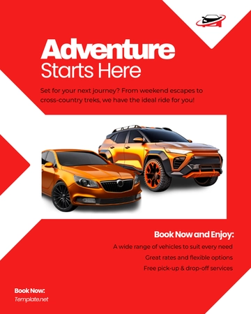 Free Car Rental Facebook Post Template to Edit Online