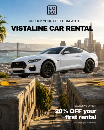 Free Car Rental Facebook Ad Template to Edit Online