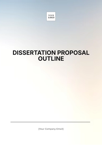 Free Dissertation Proposal Outline Template to Edit Online
