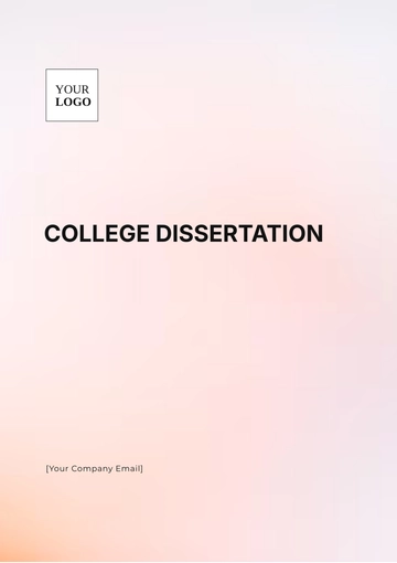 Free College Dissertation Template to Edit Online
