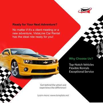 Free Car Rental Linkedin Ad Template to Edit Online