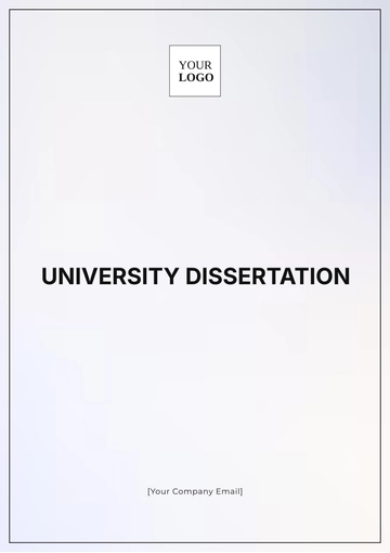 Free University Dissertation Template to Edit Online