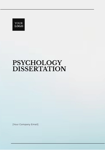 Free Psychology Dissertation Template to Edit Online