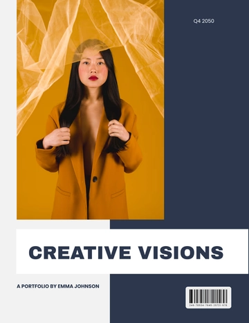 Free Creative Portfolio Magazine Template to Edit Online