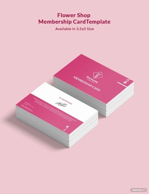 Flower Shop Membership Card Template