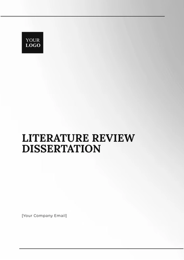 Free Literature Review Dissertation Template to Edit Online