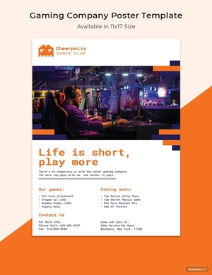 Gaming Company Poster Template