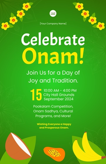 Free Onam Poster Template to Edit Online