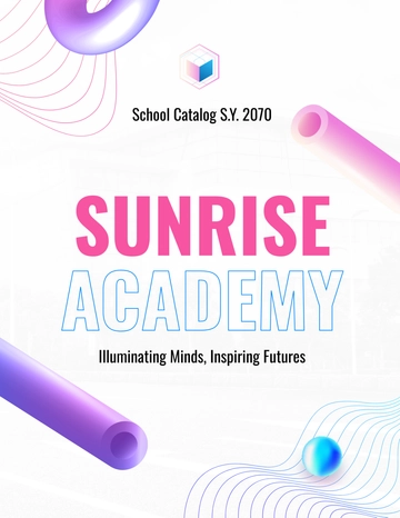 Free Creative School Catalog Template to Edit Online