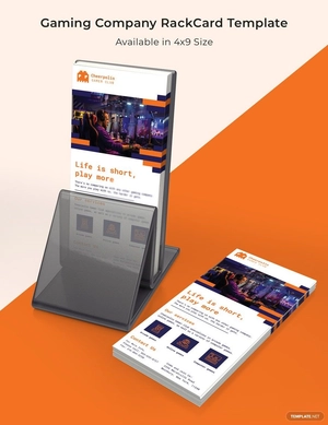 Gaming Company Rack Card Template