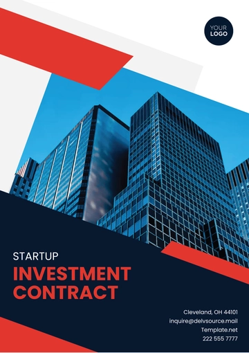 Free Startup Investment Contract Template to Edit Online