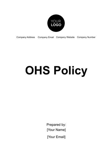 Free OHS Policy Template to Edit Online
