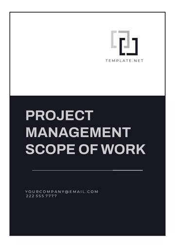 Free Project Management Scope of Work Template to Edit Online