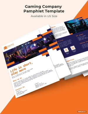Gaming Company Pamphlet Template