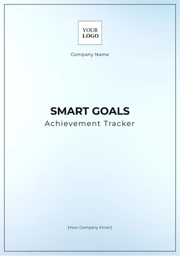 Free SMART Goals Achievement Tracker Template to Edit Online