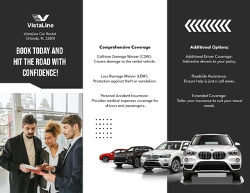 Free Car Rental Insurance Brochure Template to Edit Online