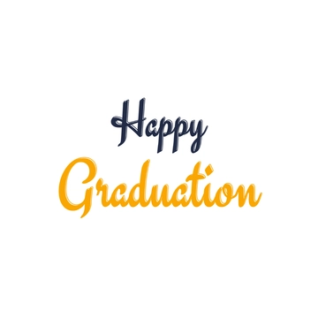 Free Happy Graduation Lettering Clipart to Edit Online