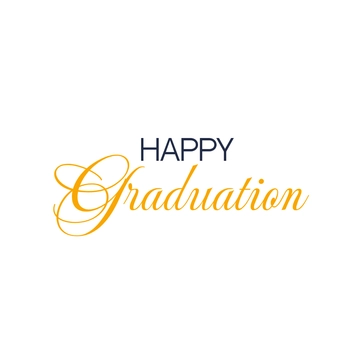 Free Happy Graduation Calligraphy Clipart to Edit Online
