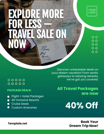 Free Travel Sale Flyer Template to Edit Online