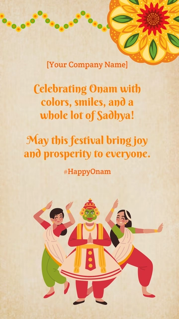 Free Onam Quote for Instagram Template to Edit Online