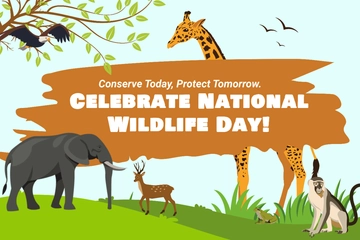 Free National Wildlife Day Conservation Slogan Template to Edit Online