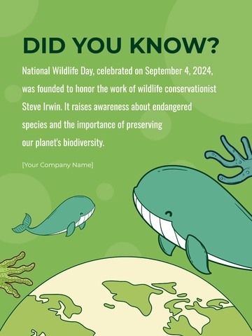 Free National Wildlife Day Template to Edit Online