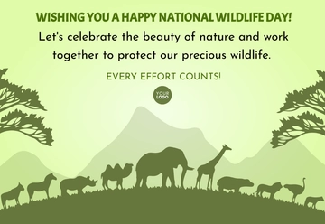 Free Happy National Wildlife Day Template to Edit Online