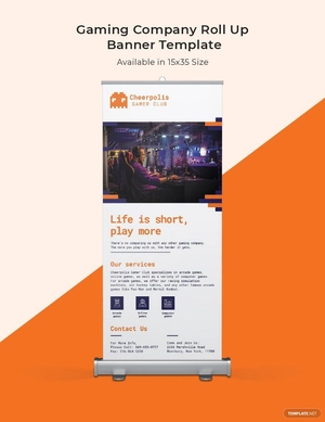 Gaming Company Roll Up Banner Template