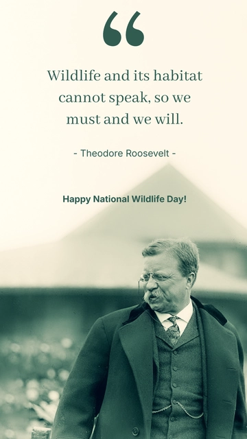 Free National Wildlife Day Quotes Template to Edit Online